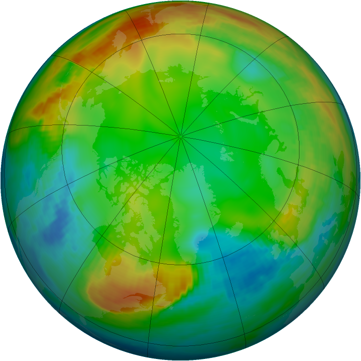 Arctic ozone map for 04 January 1981